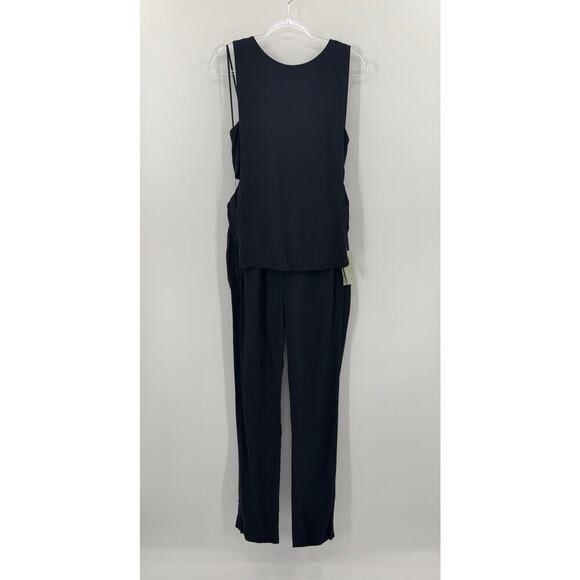 A.L.C. Pants - B27 A.L.C. Black Sleeveless Jumpsuit Womens 6 Tailored Straight Leg Minimalist